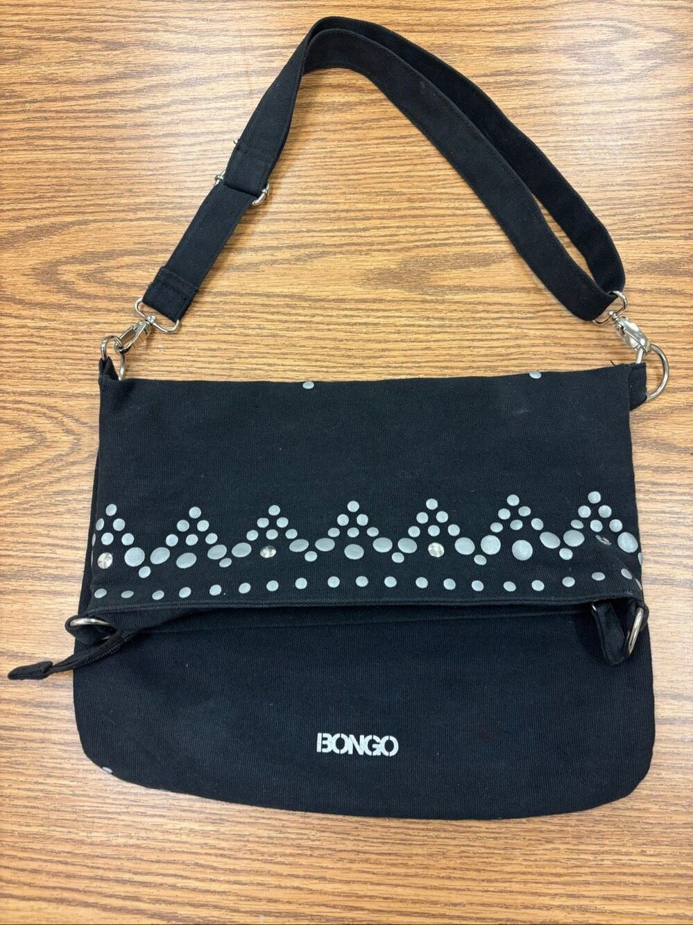 Studded Bongo flap purse